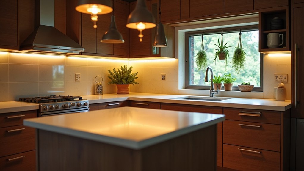 brighten cramped kitchen corners