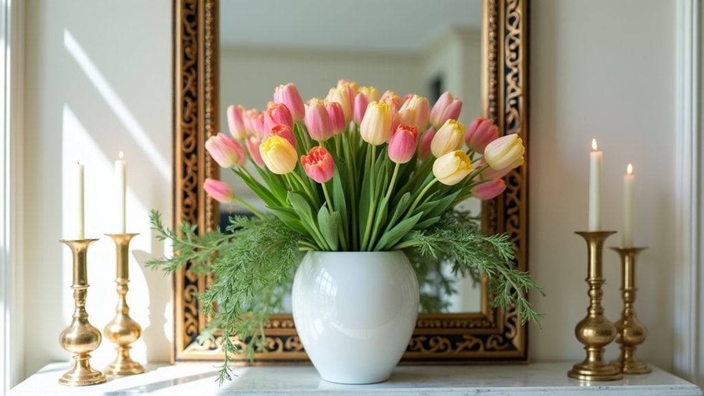 clear and organize mantel