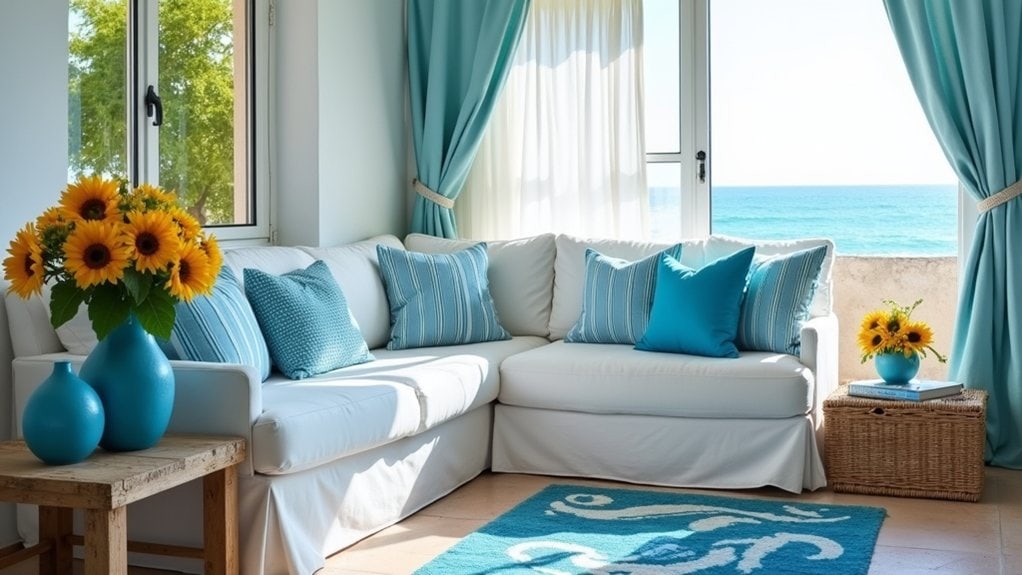 crisp blues and whites