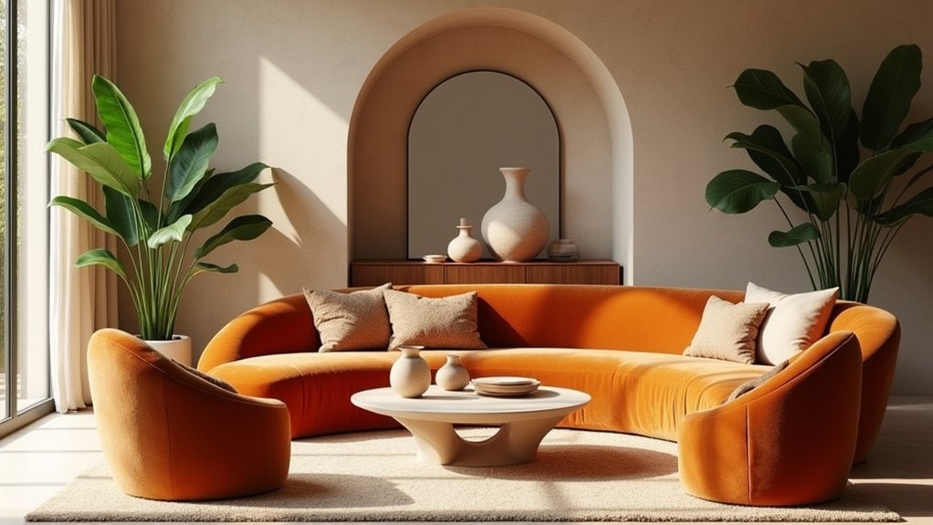 curved furniture enhances comfort