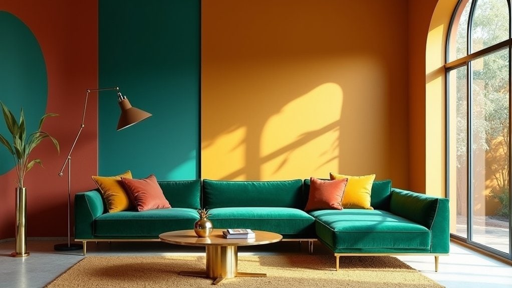 dramatic geometric color divisions