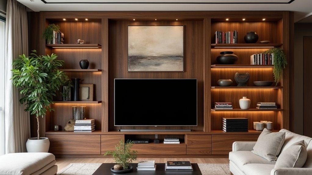 elegant media wall integration