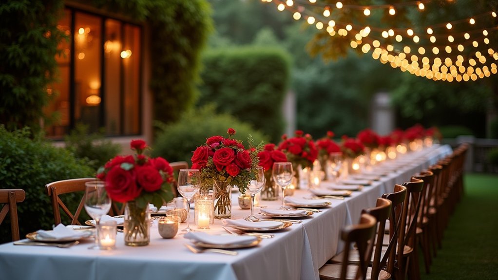 elegant outdoor celebration setup