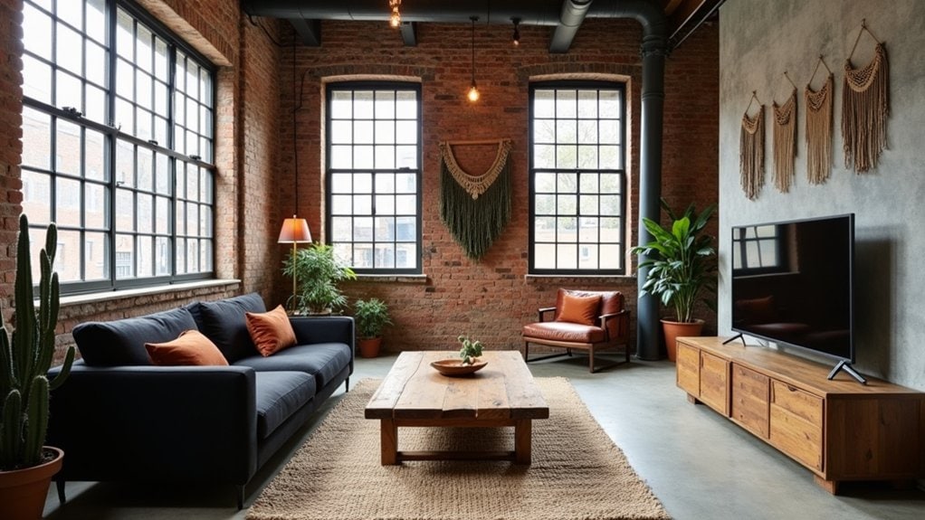 exposed pipes reclaimed wood