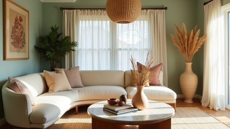 A living room with a couch, coffee table and rug