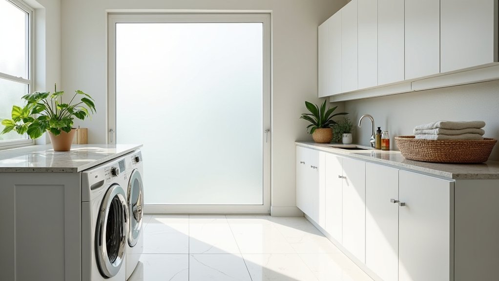 A clean laundry room with a washer and dryer