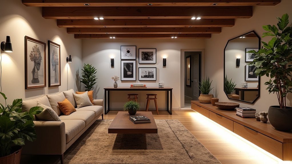 layered ambient and task lighting