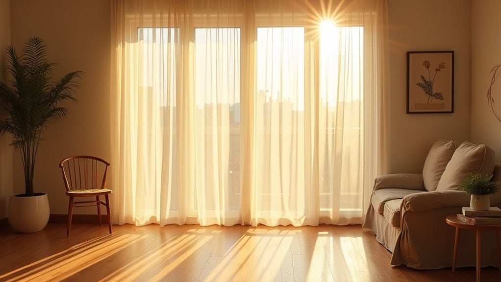 A living room with a window and a couch