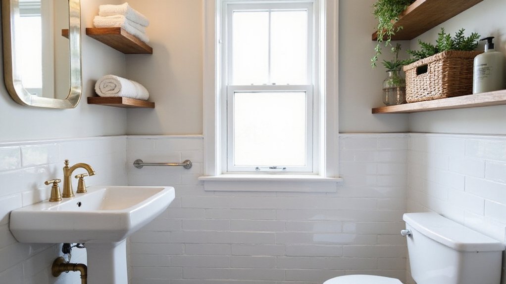 maximize bathroom wall space