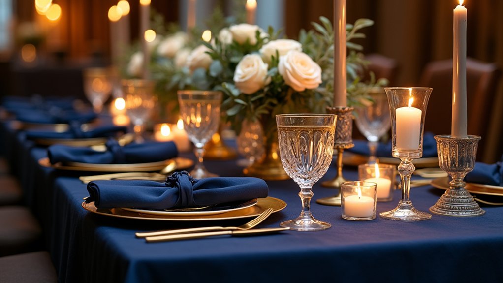 navy and gold elegance