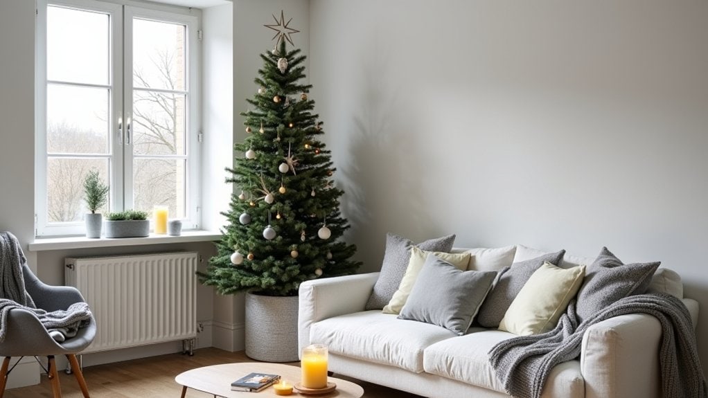 scandinavian gray yellow decor