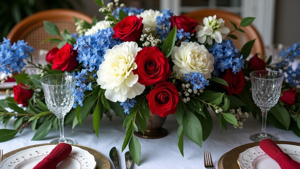 seasonal patriotic floral arrangements
