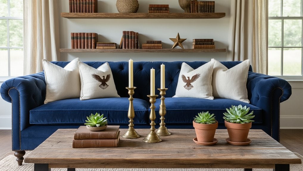 subtle patriotic decor accents