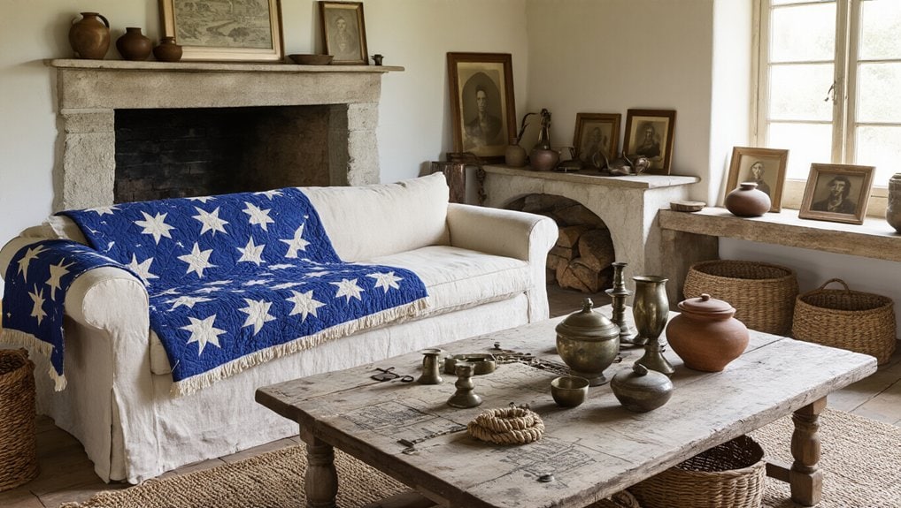 subtle patriotic textile displays