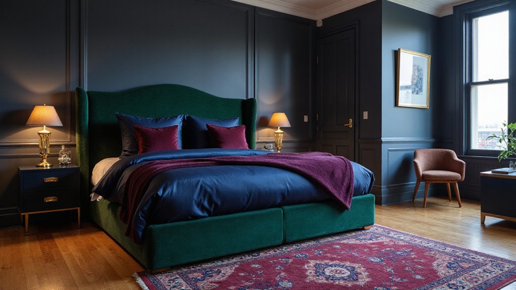 transform bedroom with jewel tones