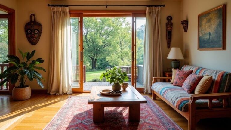 A living room with a couch, table and window