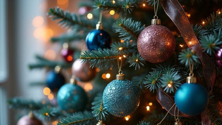 A christmas tree with colorful ornaments