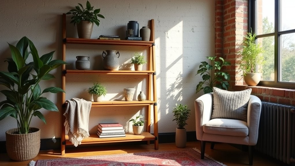 upcycled ladder storage solutions