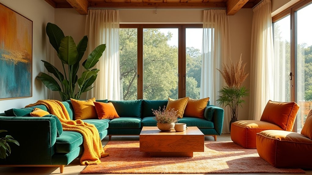 warm colors and textures