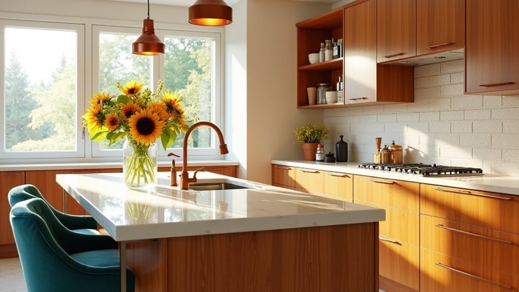 warm inviting material choices