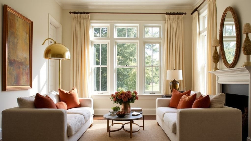 warm metallics enhance mood