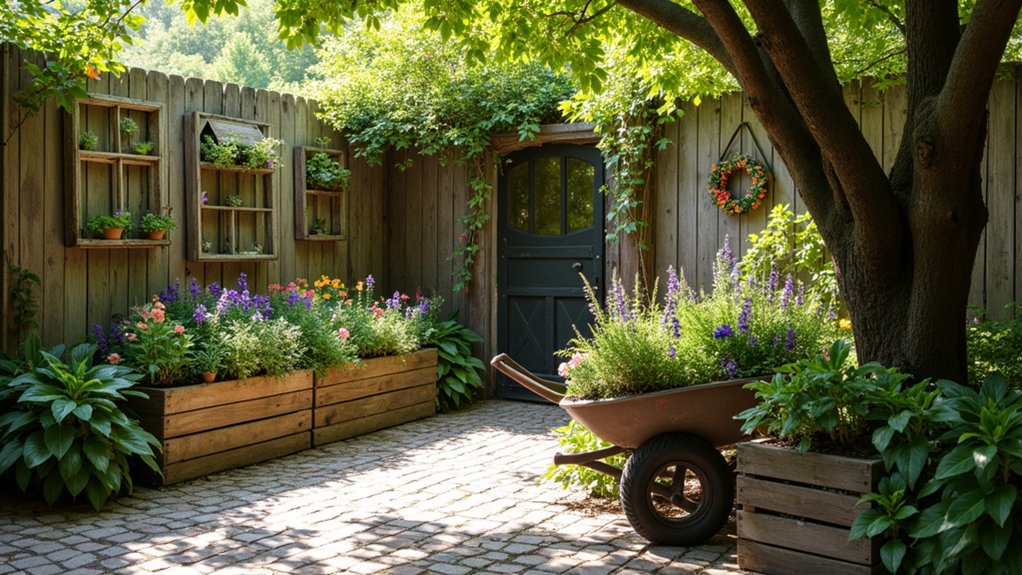 weathered items garden transformation