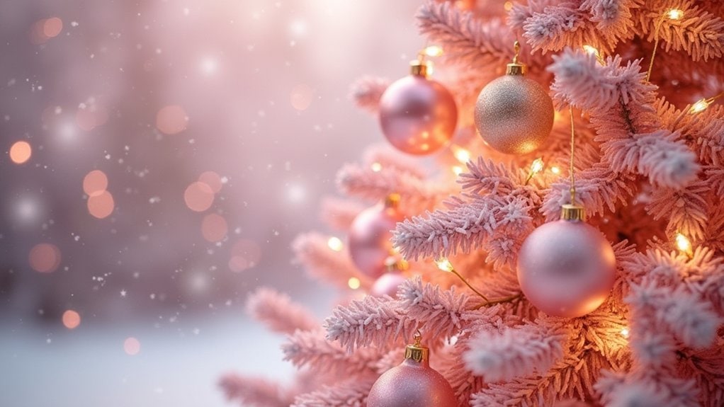 winter blush pink gold elegance