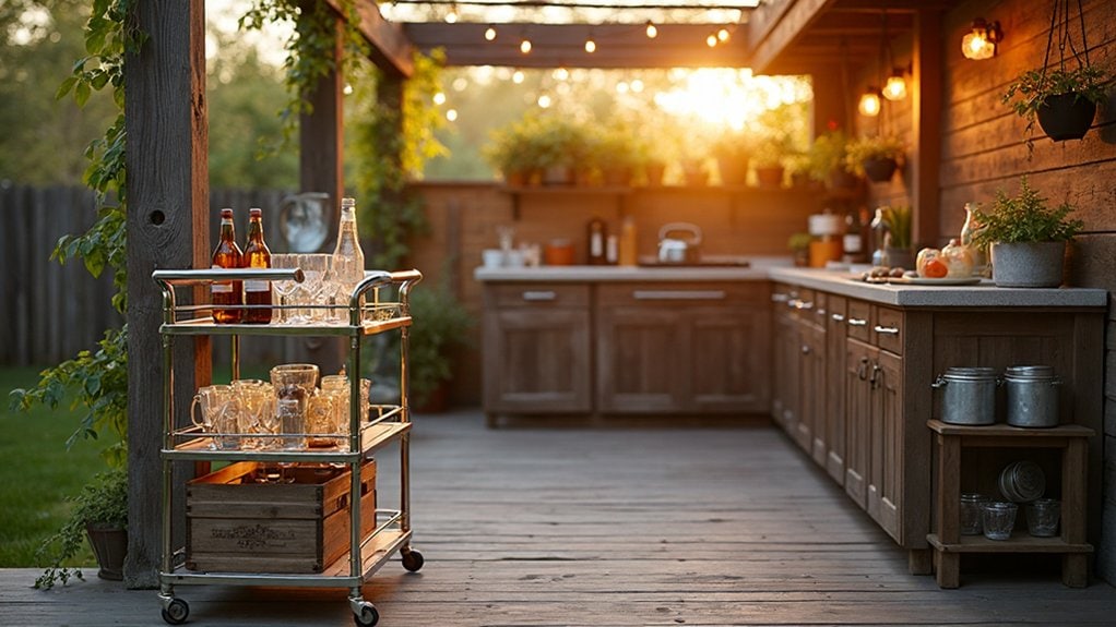 budget friendly outdoor bar cart
