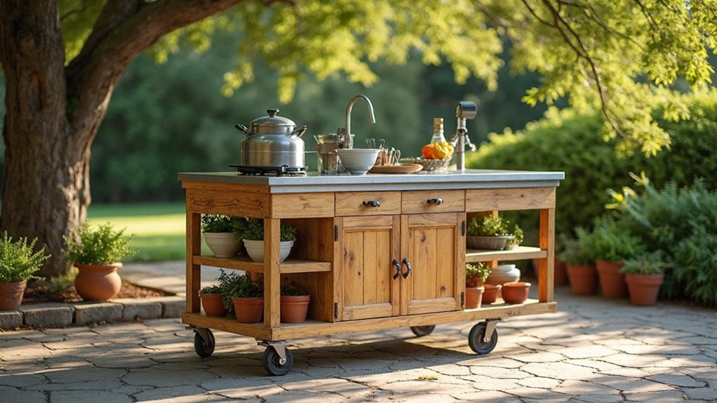 flexible outdoor cooking setup