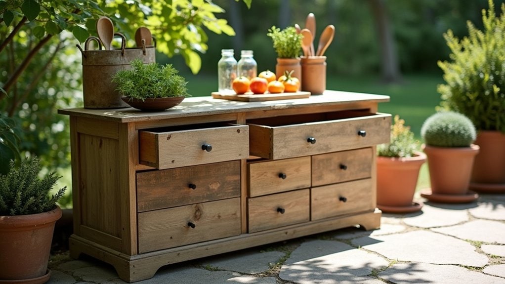 repurpose furniture for prep stations