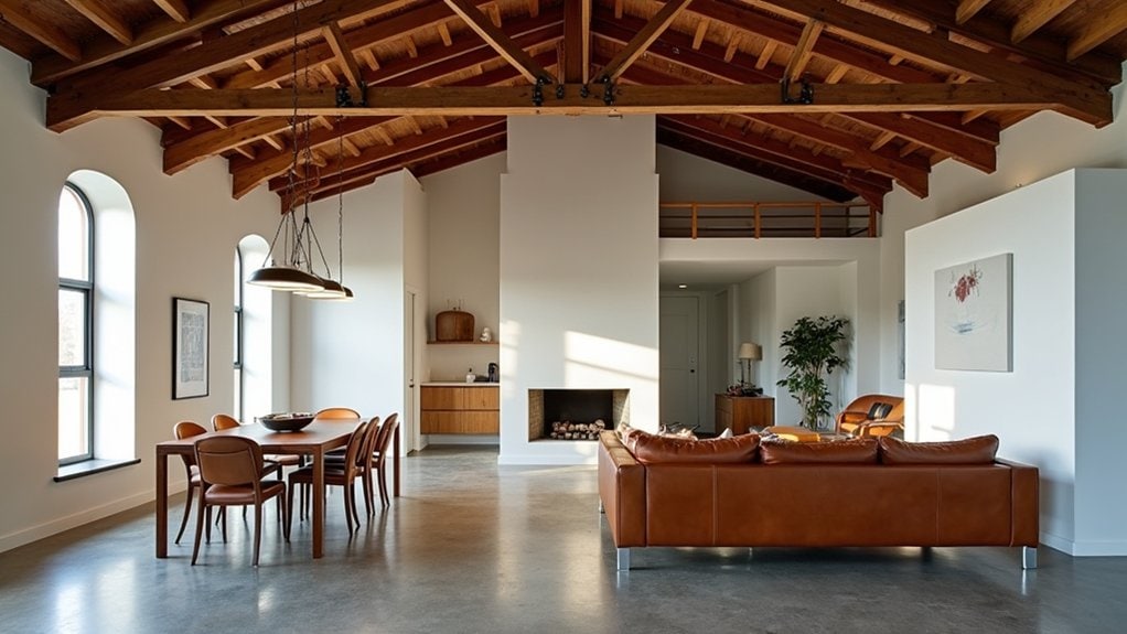 ceiling treatments define open spaces