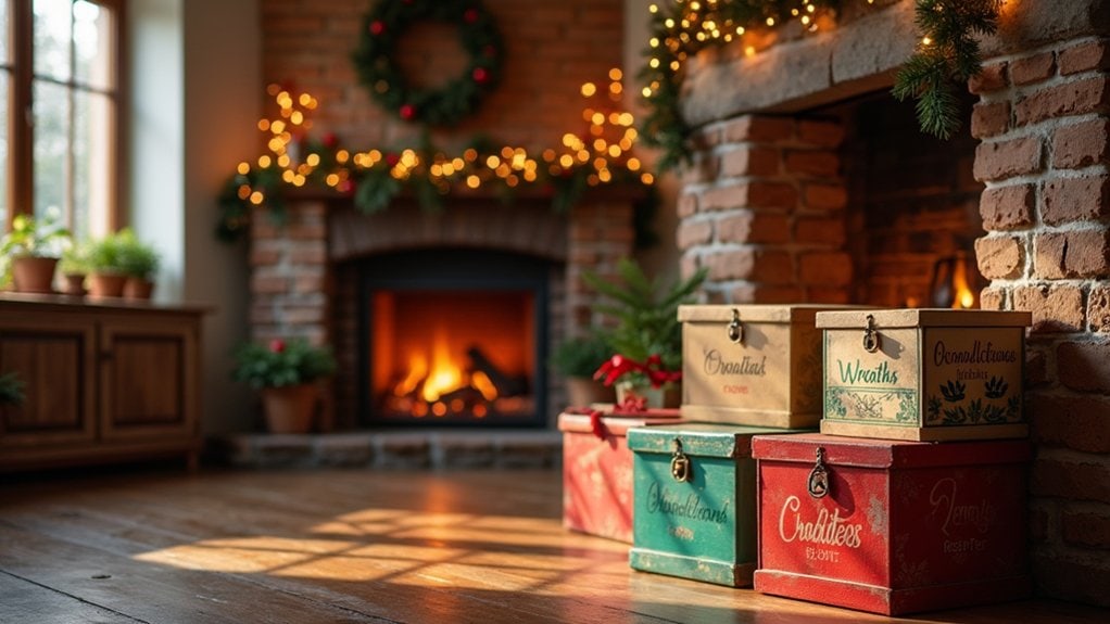 store wreaths and trees