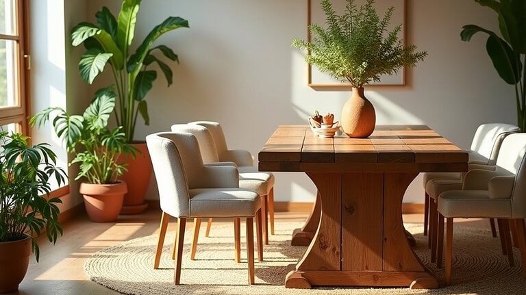natural materials enhance decor