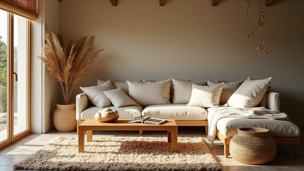 natural materials in rooms