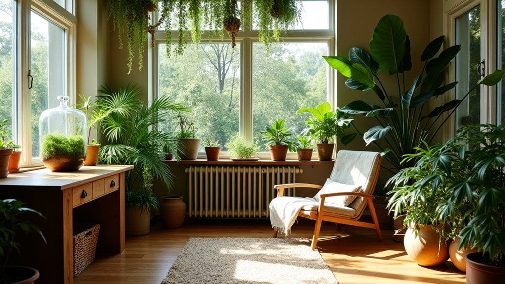 outdoor plants thriving indoors