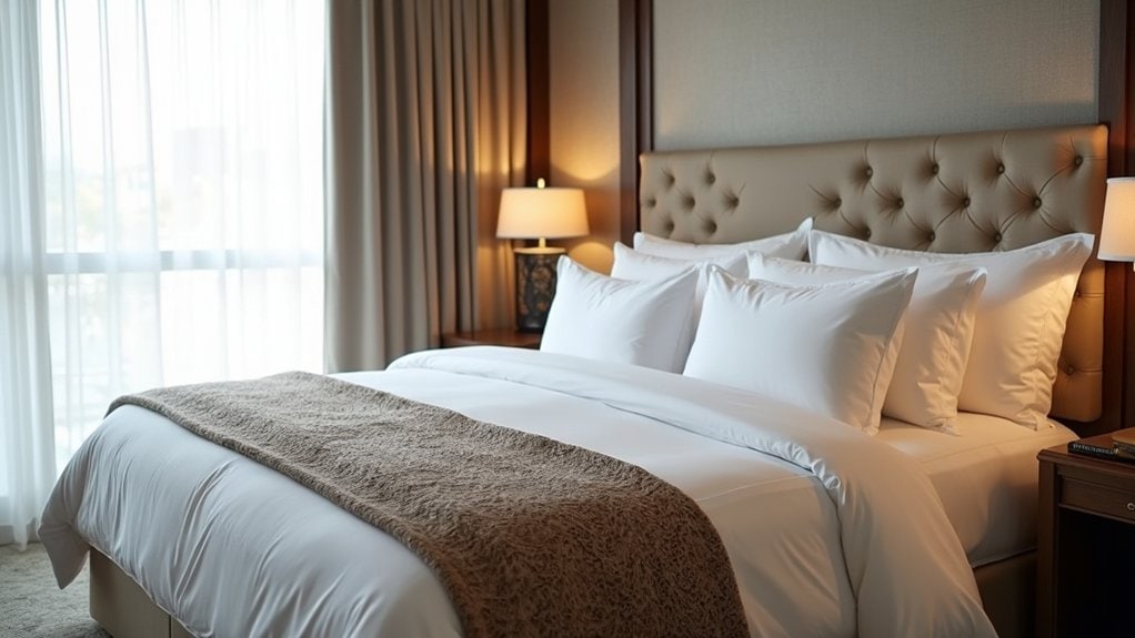 crisp hotel bed corners