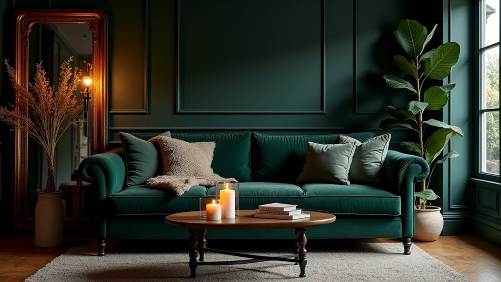 dark walls enhance specific rooms