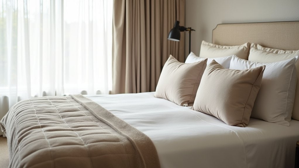 luxurious hotel bed styling