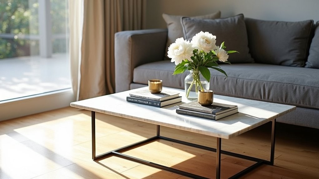 scale appropriate coffee tables