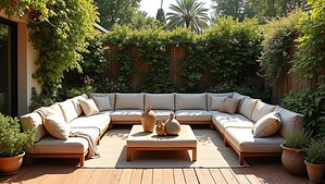 stylish outdoor living space